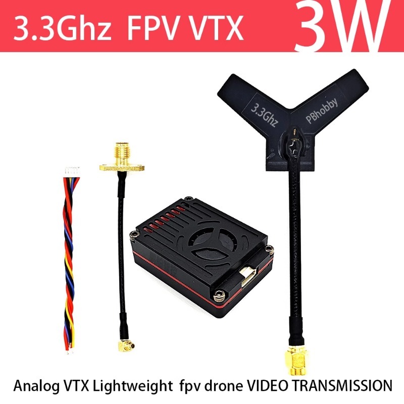 Analog Fpv Transmitter - 3.3GHz FPV VTX/VRX 3W Analog Video