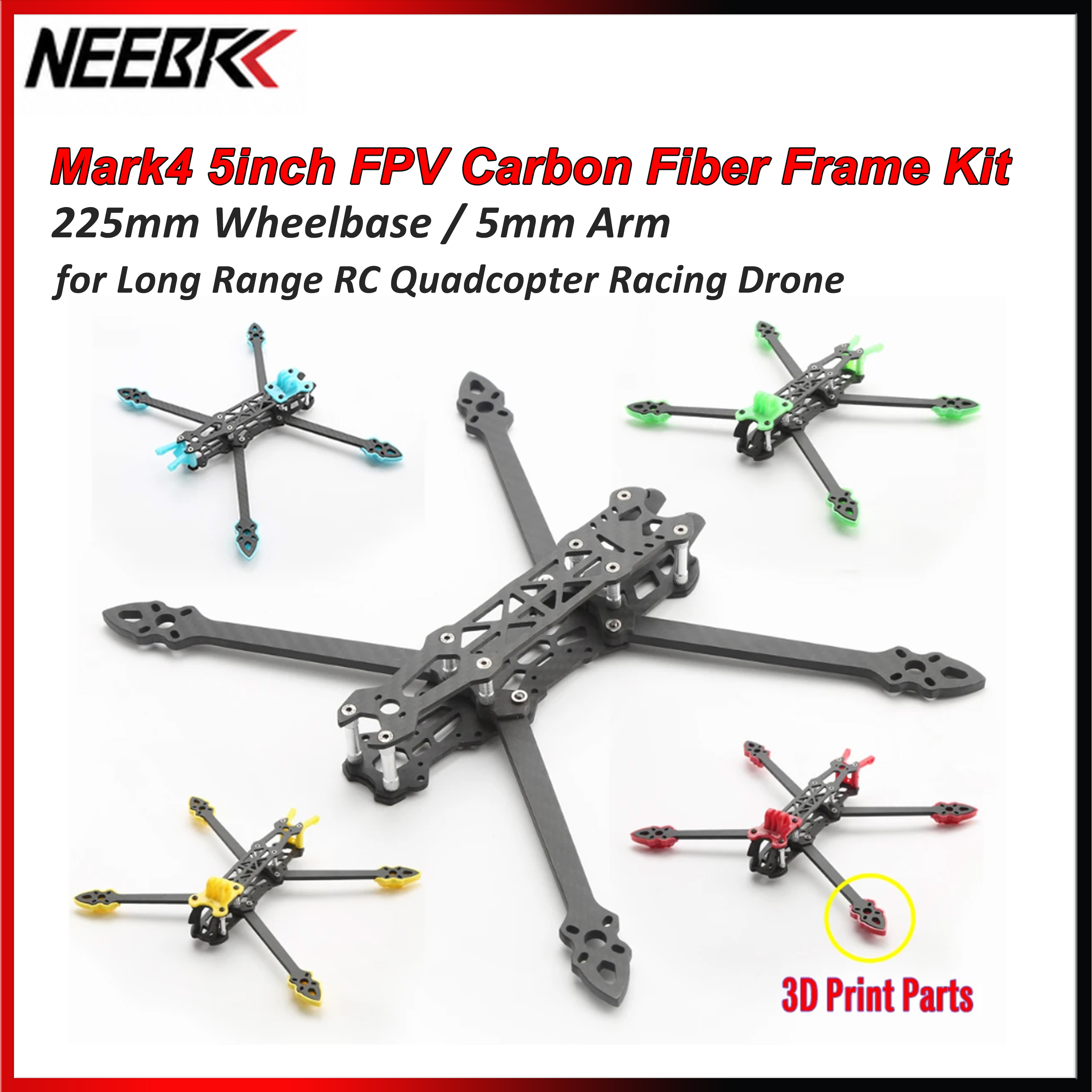 Mark4 5inch FPV Carbon Fiber F – обзор и цена 3D Printed Drone Part