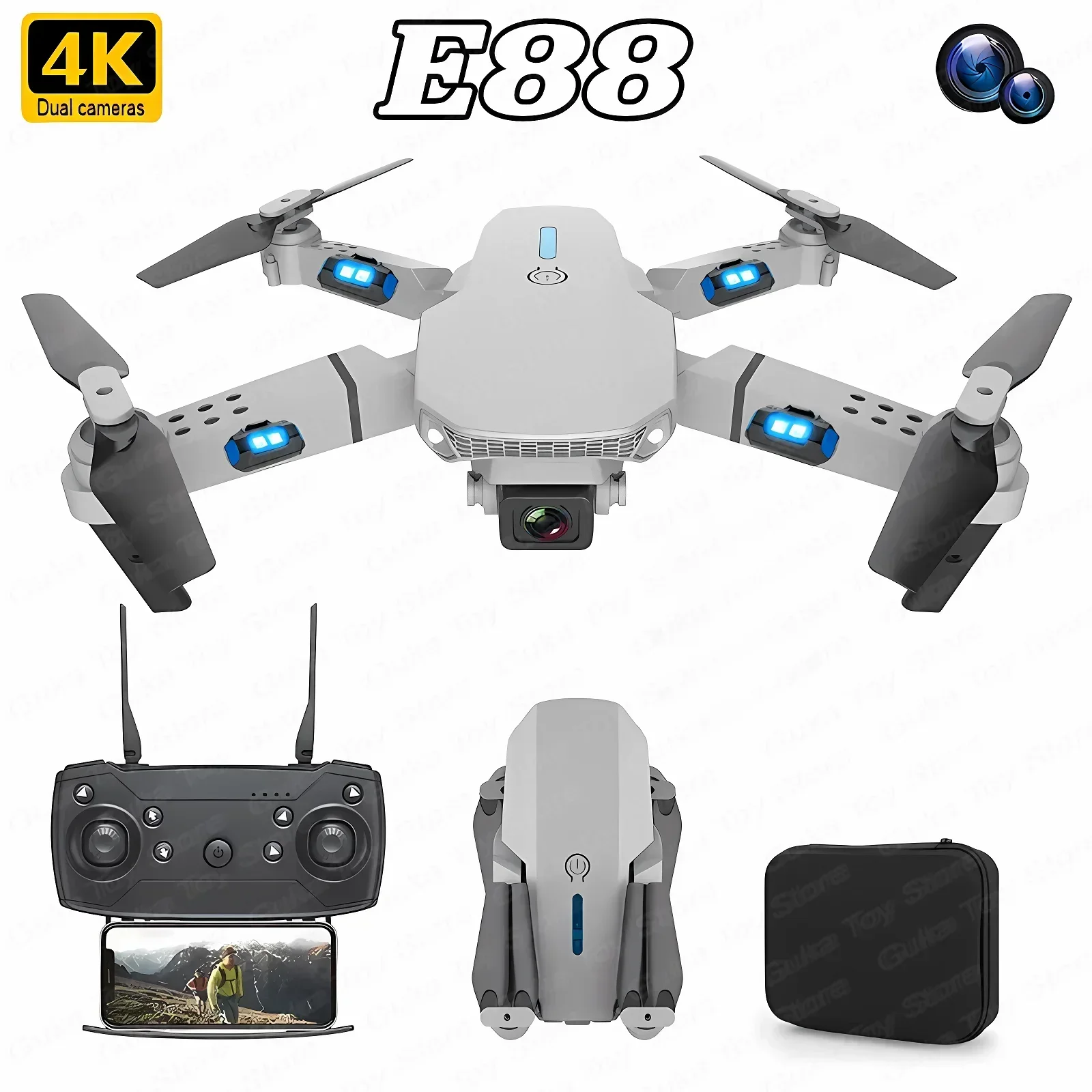 E88 Pro WIFI FPV Drone Wide An – обзор и цена Dron Rc Quadcopter