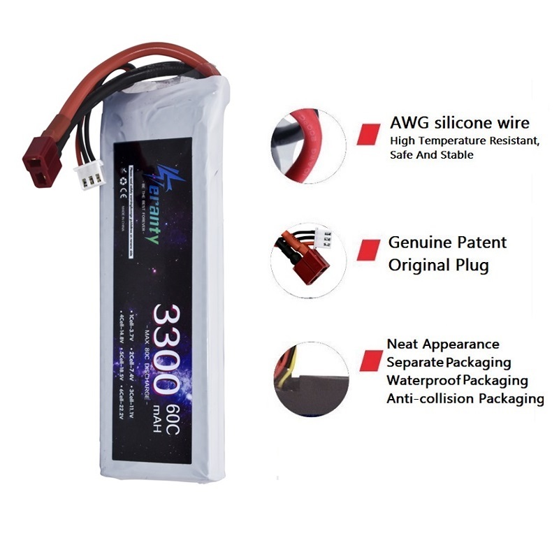 2S 7.4V LiPo Battery 3300mAh 6 – обзор и цена Drone Lipo Battery
