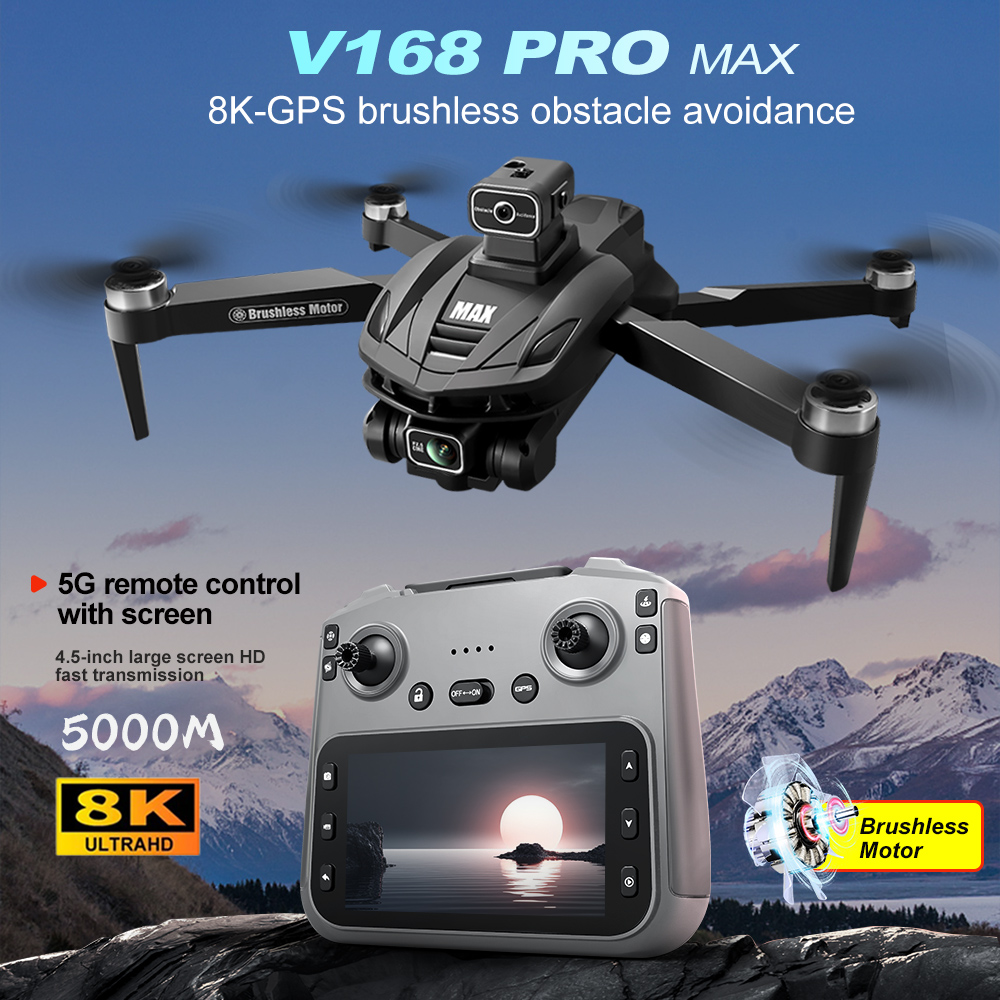 V168 PRO Max GPS Drone 8K Prof – обзор и цена Dron Rc Quadcopter