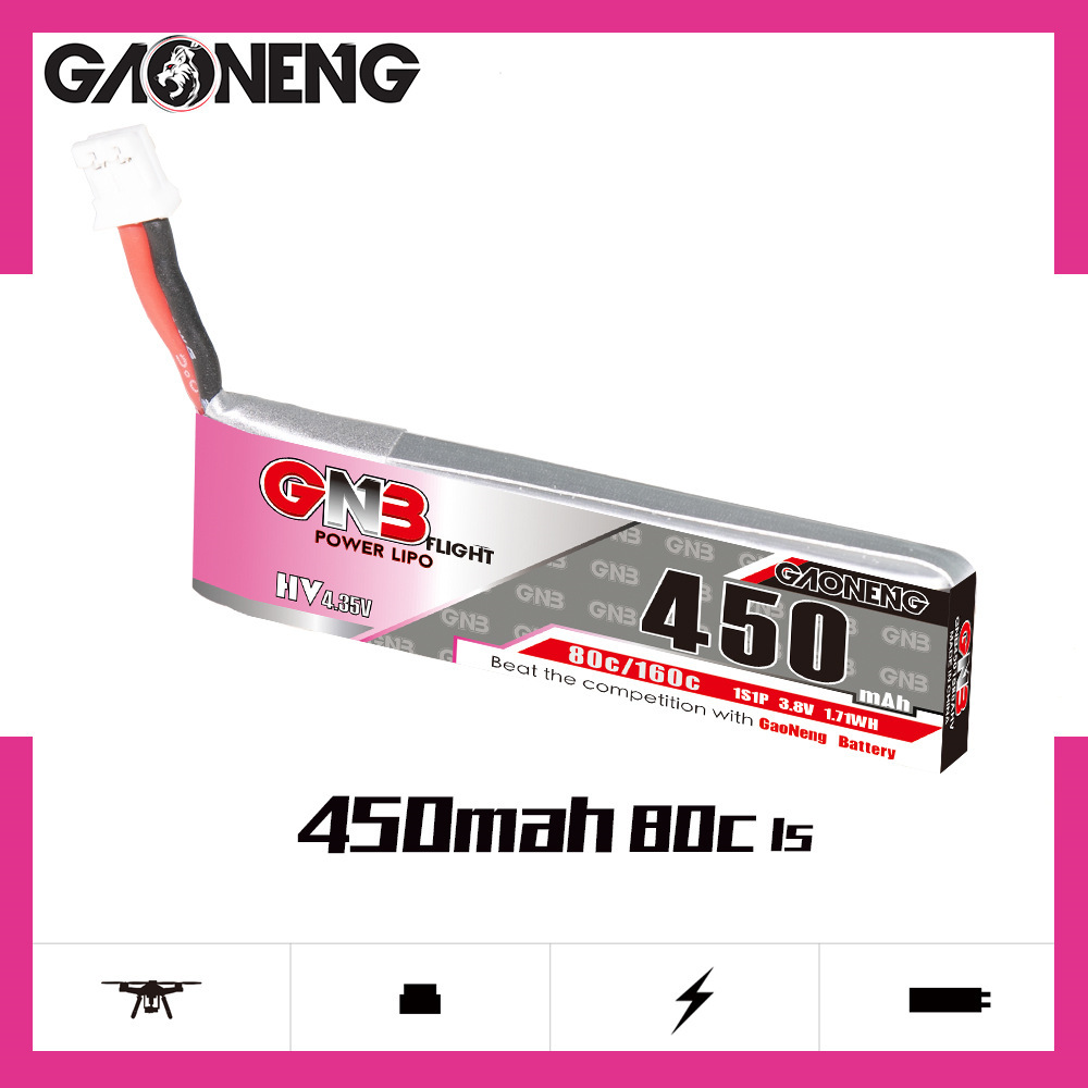 GNB HV 1S 3.8V 450mAh 80C/160C – обзор и цена Drone Lipo Battery