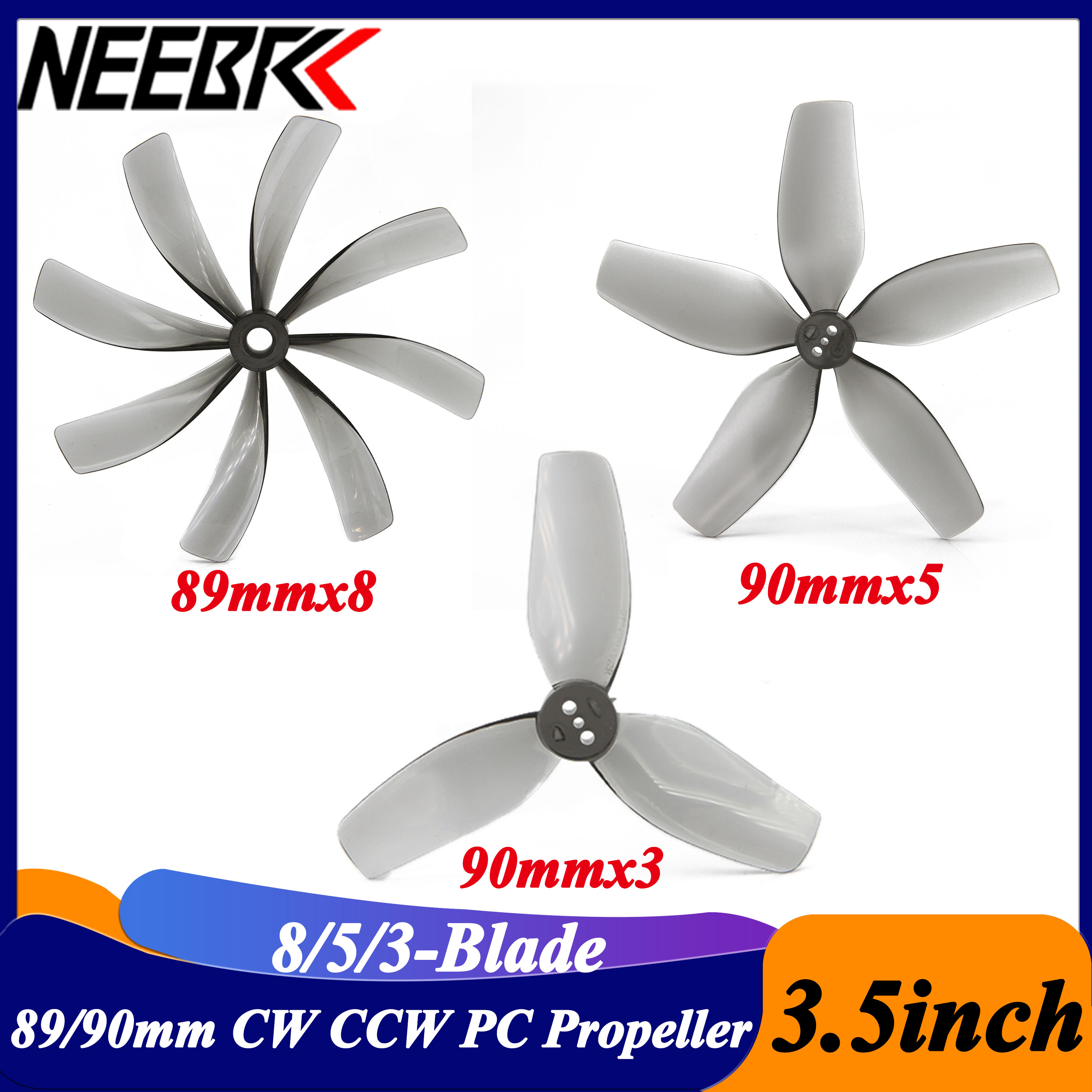 2Pairs 3.5inch 89x8 90x5 90x3  – обзор и цена Drone Rc Diy