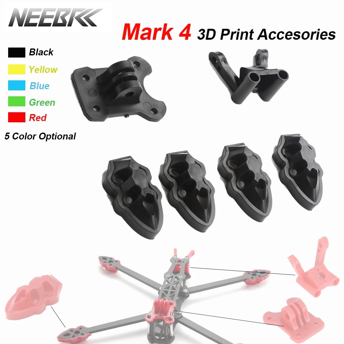 Neebrc RC Quadcopter FPV Drone – обзор и цена 3D Printed Drone Part