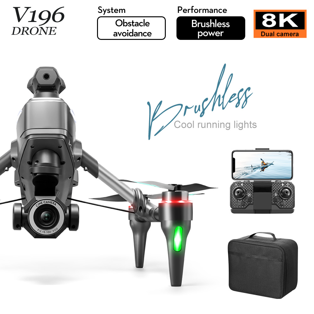 New V196 Drone Brushless 8k HD – обзор и цена Drone V196 Rc