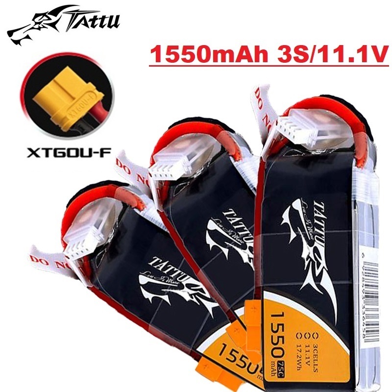 TATTU 3S 11.1V 1550mAh 75C LiP – обзор и цена Drone Rc Race